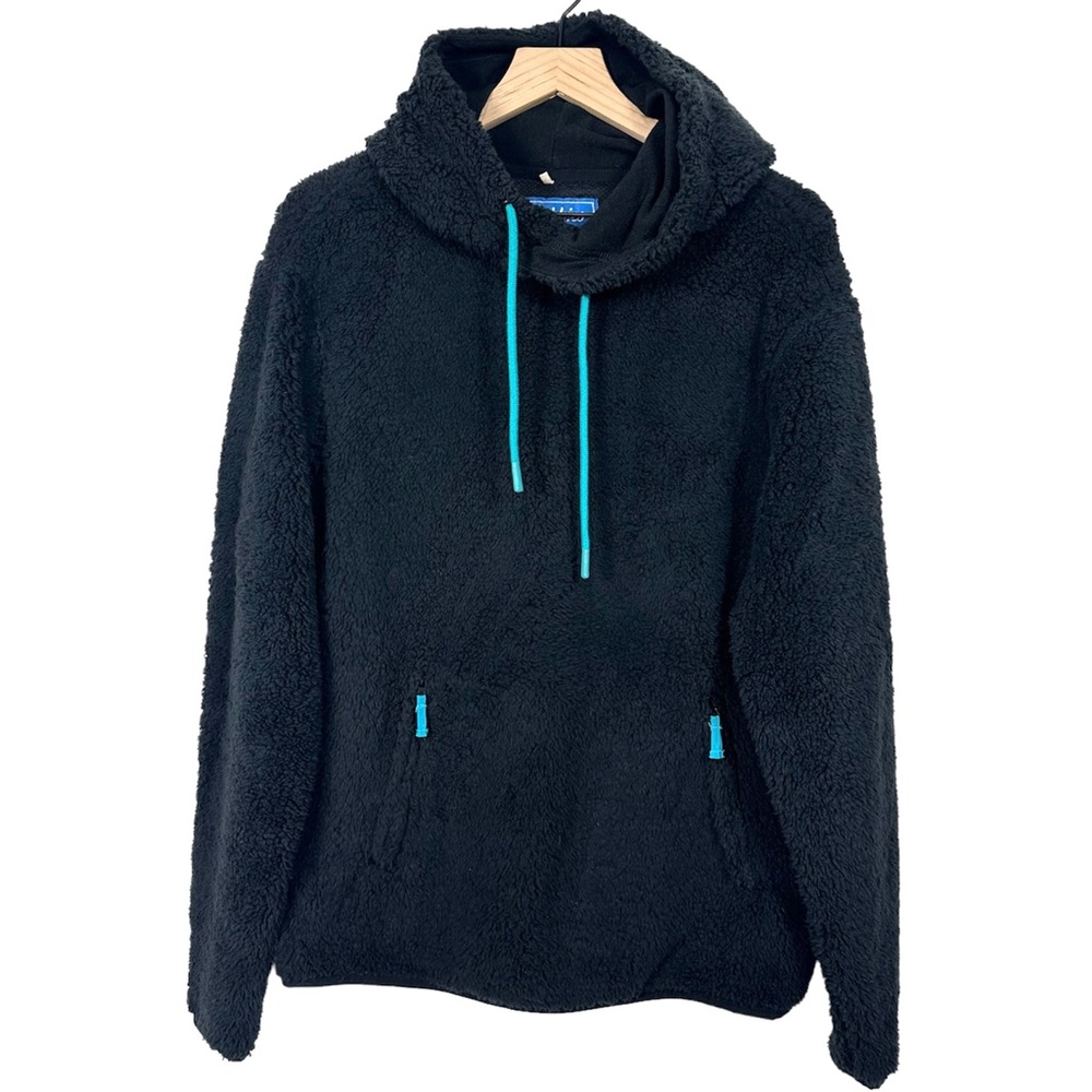 Chubbies Black High Pile Fleece Pullover Hoodie Size M Lounge Athleisure Outdoor